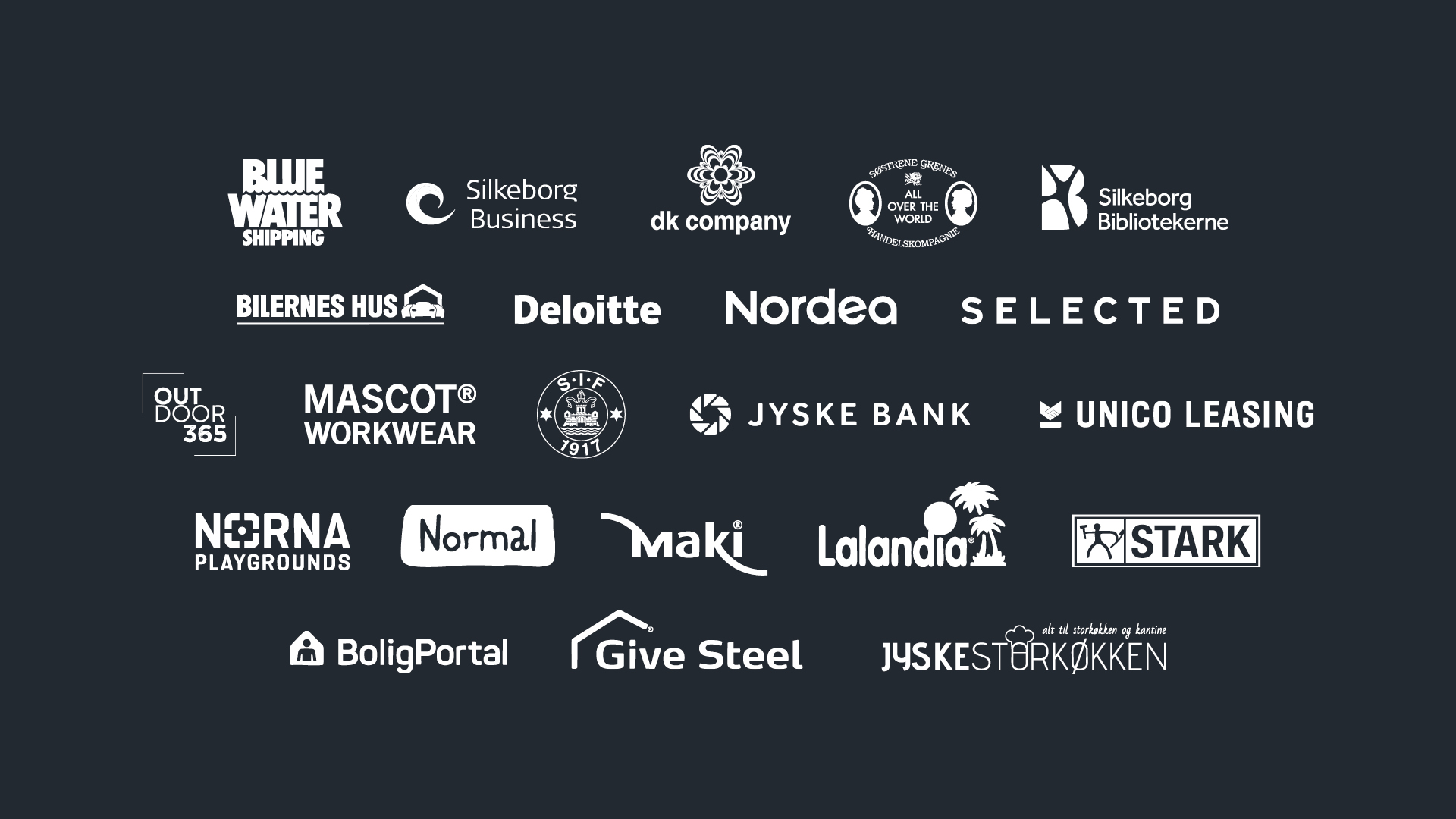 Logoer for alle partnerskabsvirksomheder