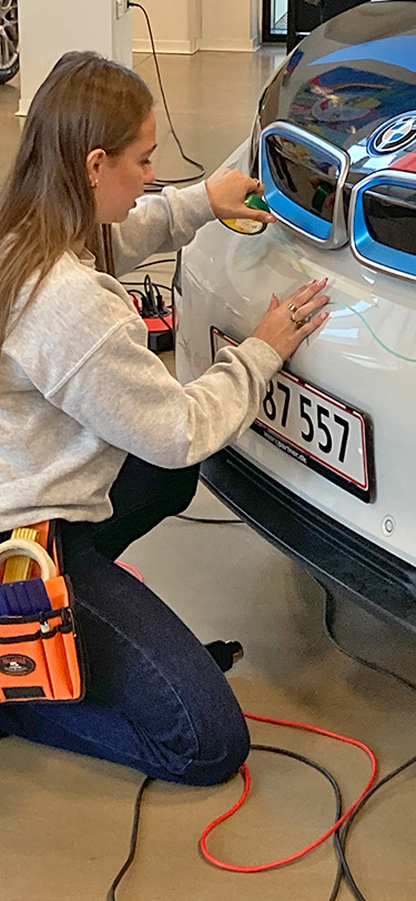 Eud Skiltetekniker Dekoration Af Bil