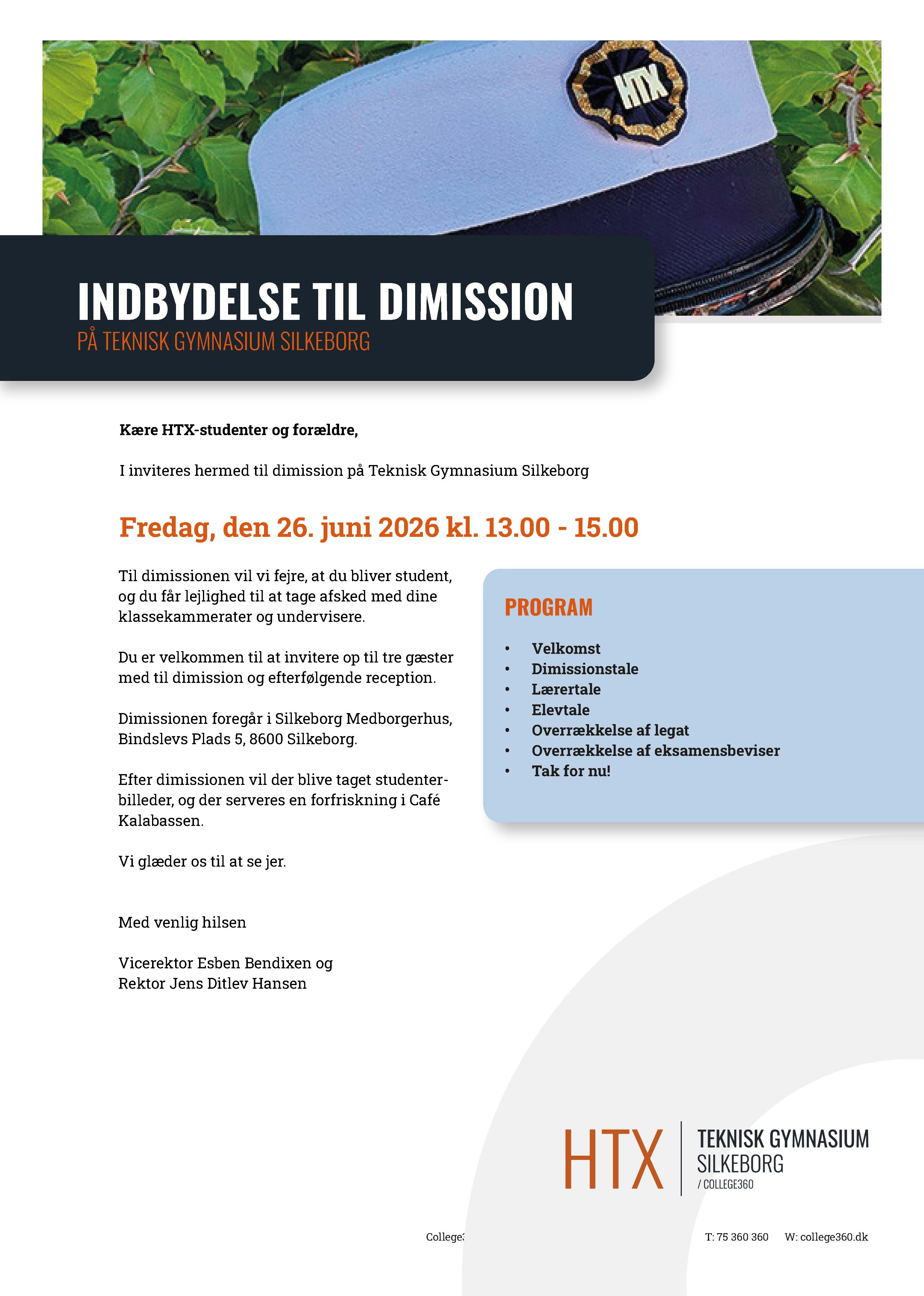Indbydelse til dimission
