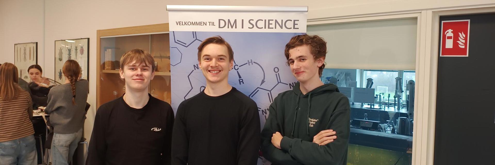 Tre deltagere til DM i Science