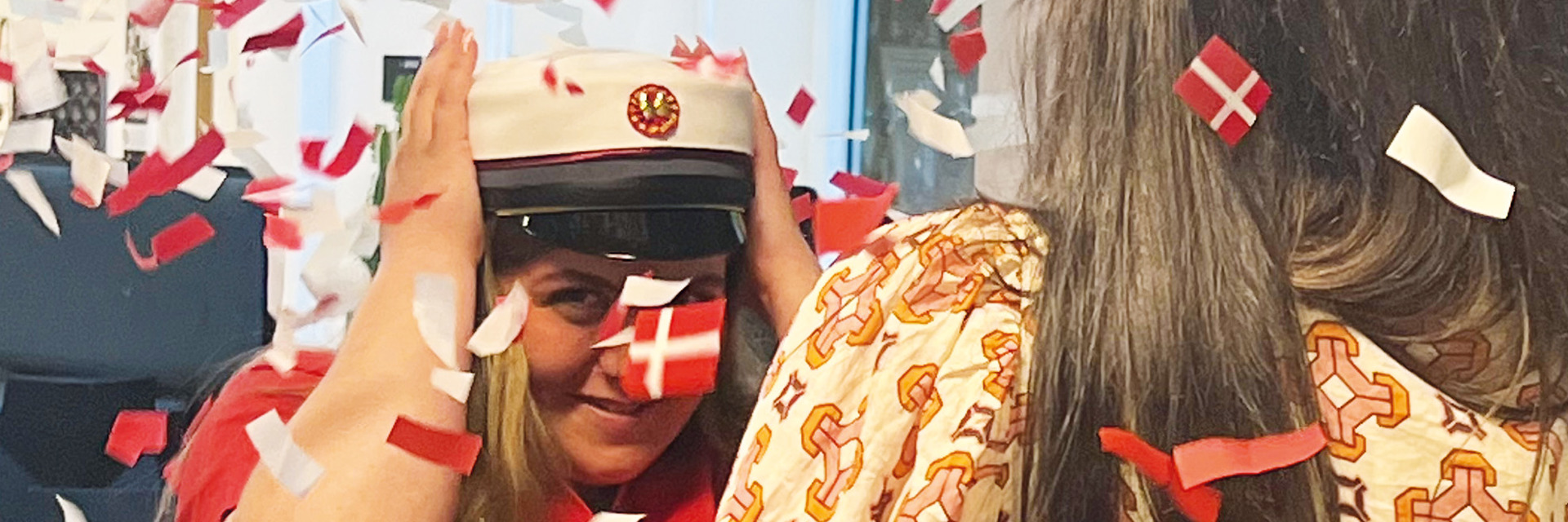 EUX Business student i Konfetti