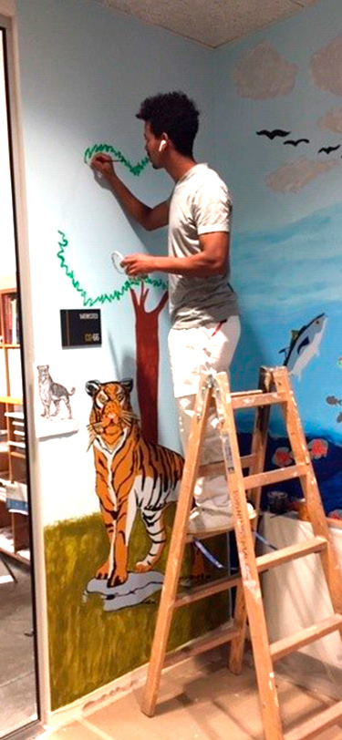 EUX Bliv Elev Bygningsmaler Elev På Stige